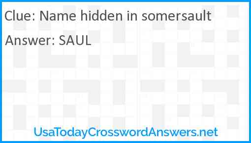 Name hidden in somersault Answer