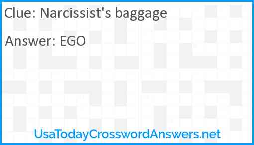 Narcissist's baggage Answer