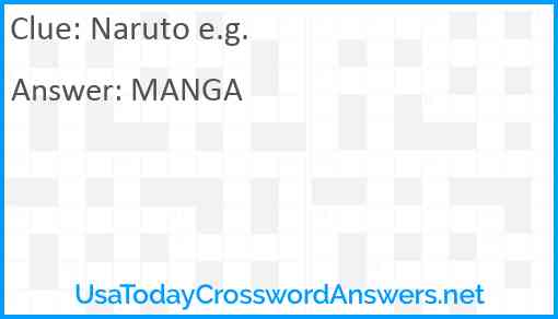 Naruto e.g. Answer