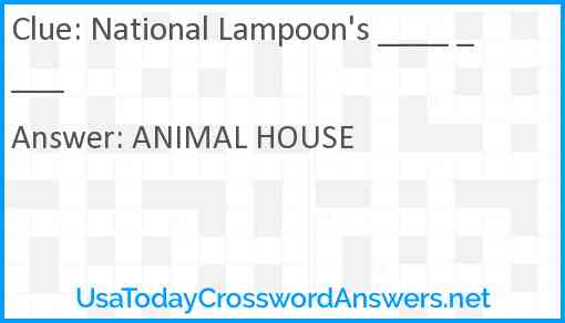 National Lampoon's ____ ____ Answer