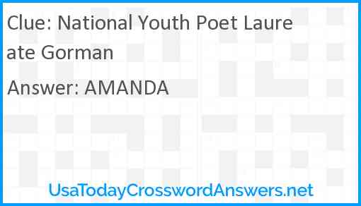 National Youth Poet Laureate Gorman Answer