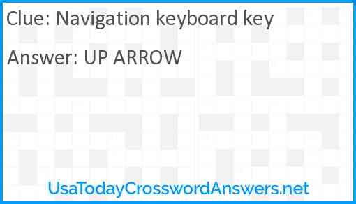 Navigation keyboard key Answer