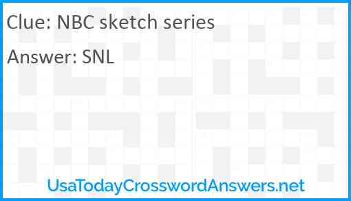 NBC sketch series Answer