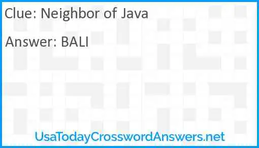 Neighbor of Java Answer