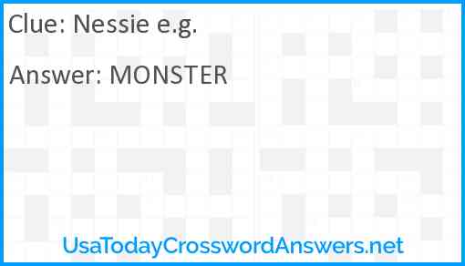 Nessie e.g. Answer