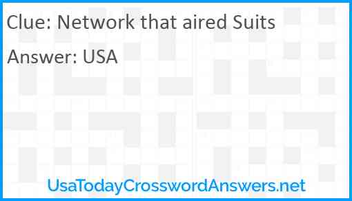 Network that aired Suits Answer