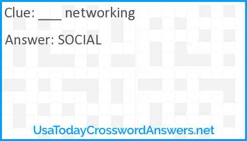 ___ networking Answer
