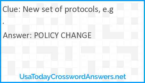 New set of protocols, e.g. Answer