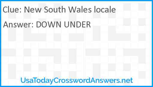 New South Wales' locale Answer