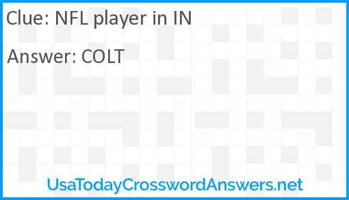 NFL player in IN Answer