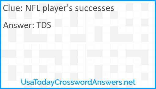 NFL player's successes Answer