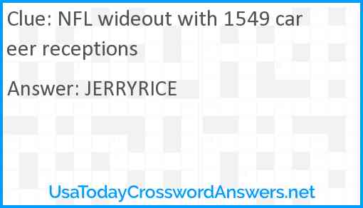 NFL wideout with 1549 career receptions Answer