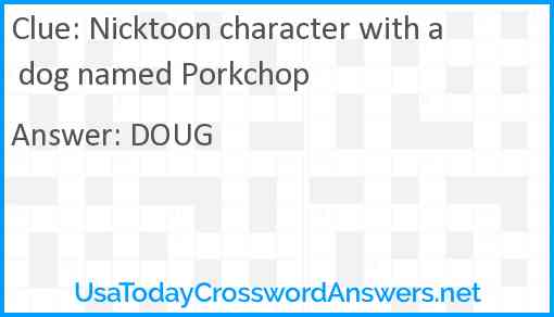 Nicktoon character with a dog named Porkchop Answer