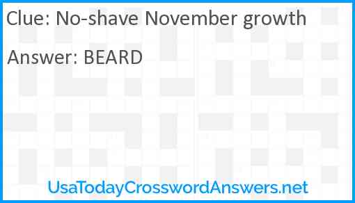 No-shave November growth Answer