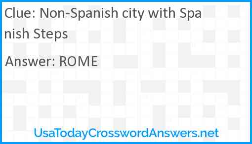 Non-Spanish city with Spanish Steps Answer