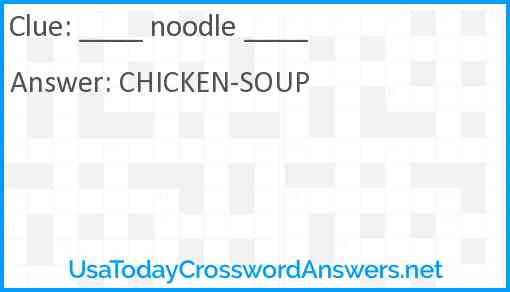 ____ noodle ____ Answer