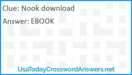 Nook download Answer