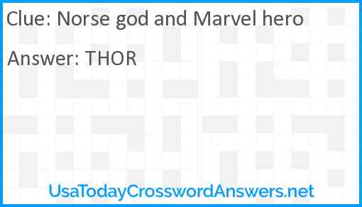 Norse god and Marvel hero Answer
