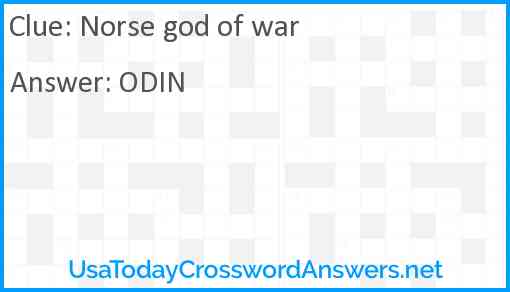 Norse god of war Answer