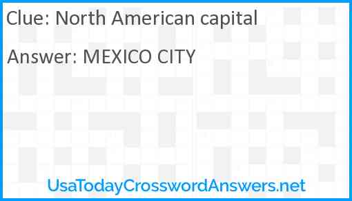 North American capital Answer