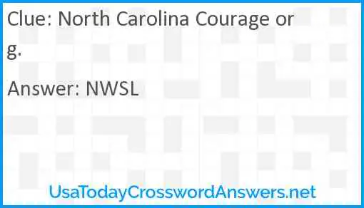 North Carolina Courage org. Answer
