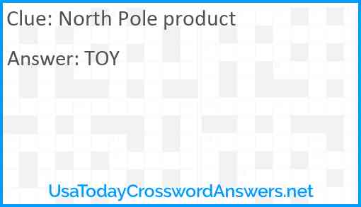 North Pole product Answer