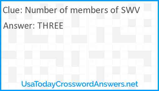 Number of members of SWV Answer