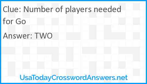 Number of players needed for Go Answer