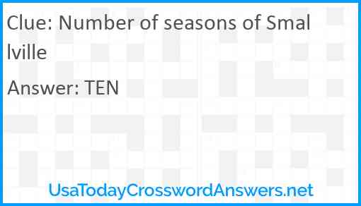 Number of seasons of Smallville Answer