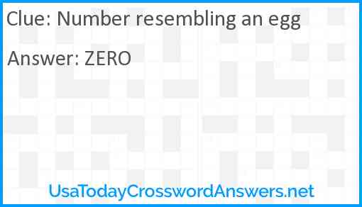 Number resembling an egg Answer