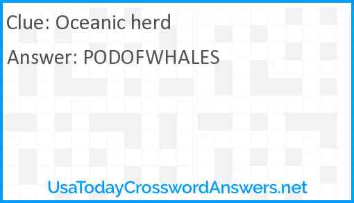 Oceanic herd Answer