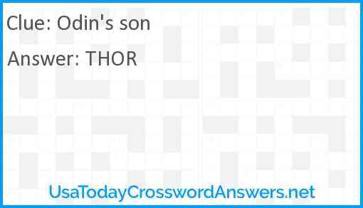 Odin's son Answer