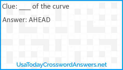 ___ of the curve Answer