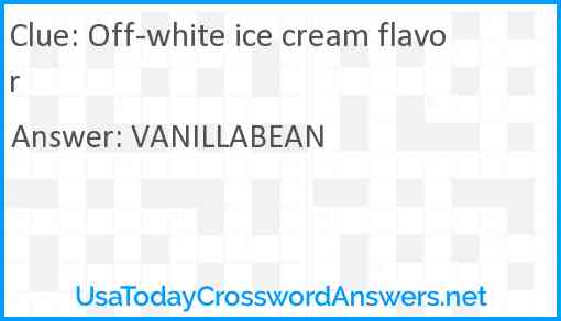 Off-white ice cream flavor Answer