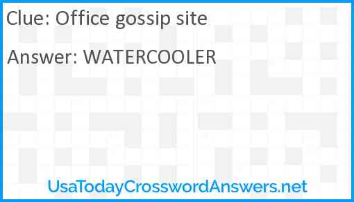 Office gossip site Answer