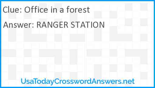 Office in a forest Answer