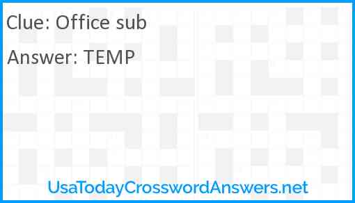 Office sub Answer