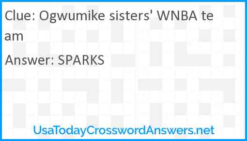 Ogwumike sisters' WNBA team Answer