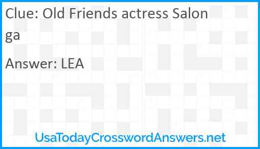 Old Friends actress Salonga Answer