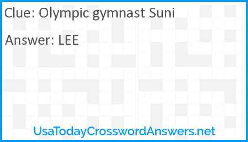 Olympic gymnast Suni Answer