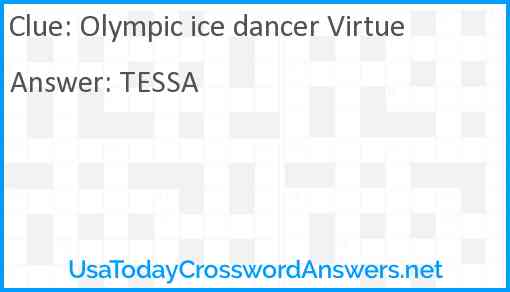 Olympic ice dancer Virtue Answer
