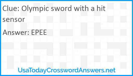Olympic sword with a hit sensor Answer