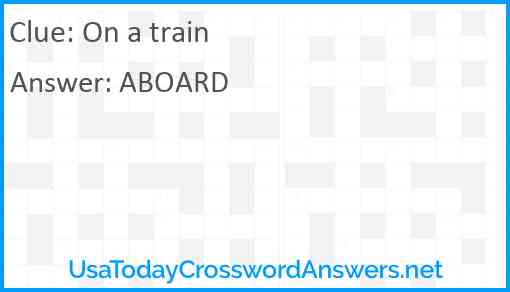 On a train Answer