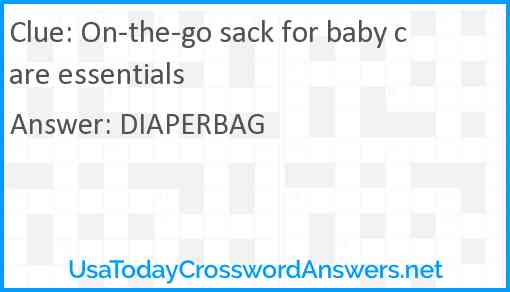 On-the-go sack for baby care essentials Answer