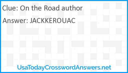 On the Road author Answer