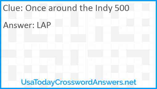 Once around the Indy 500 Answer