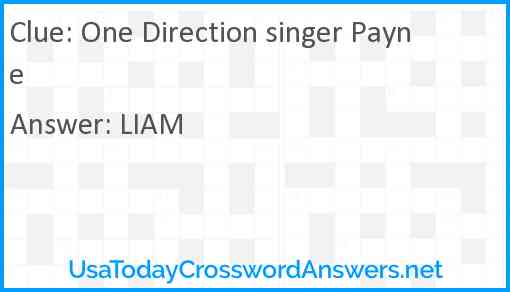 One Direction singer Payne Answer