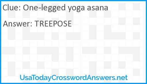 One-legged yoga asana Answer