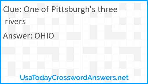 One of Pittsburgh's three rivers Answer
