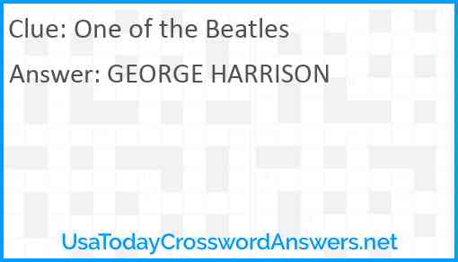 One of the Beatles Answer